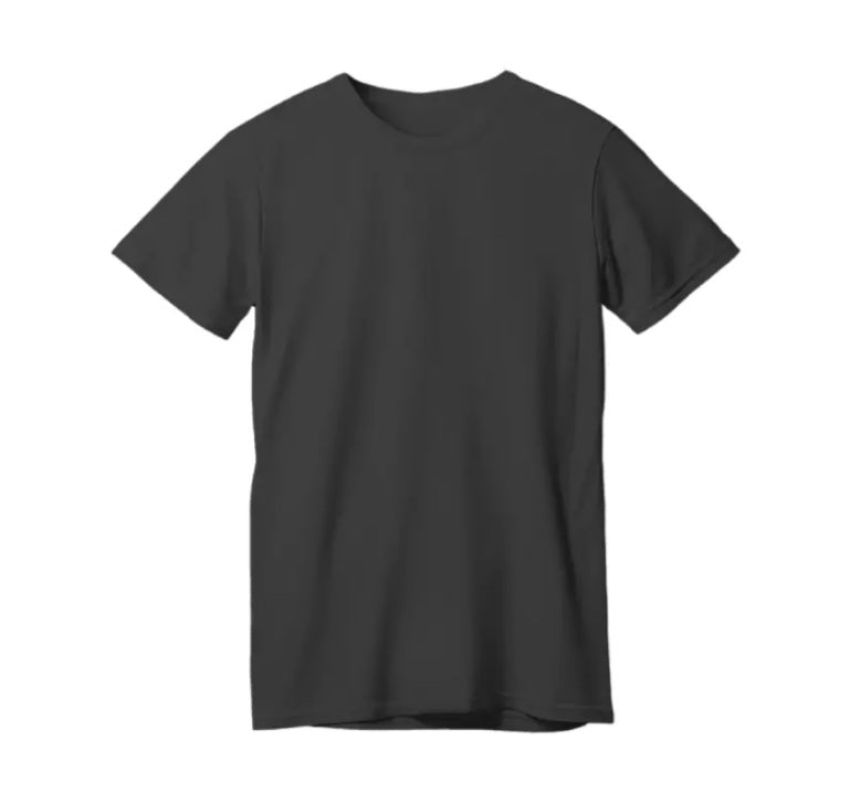 Charcoal black blank t-shirt