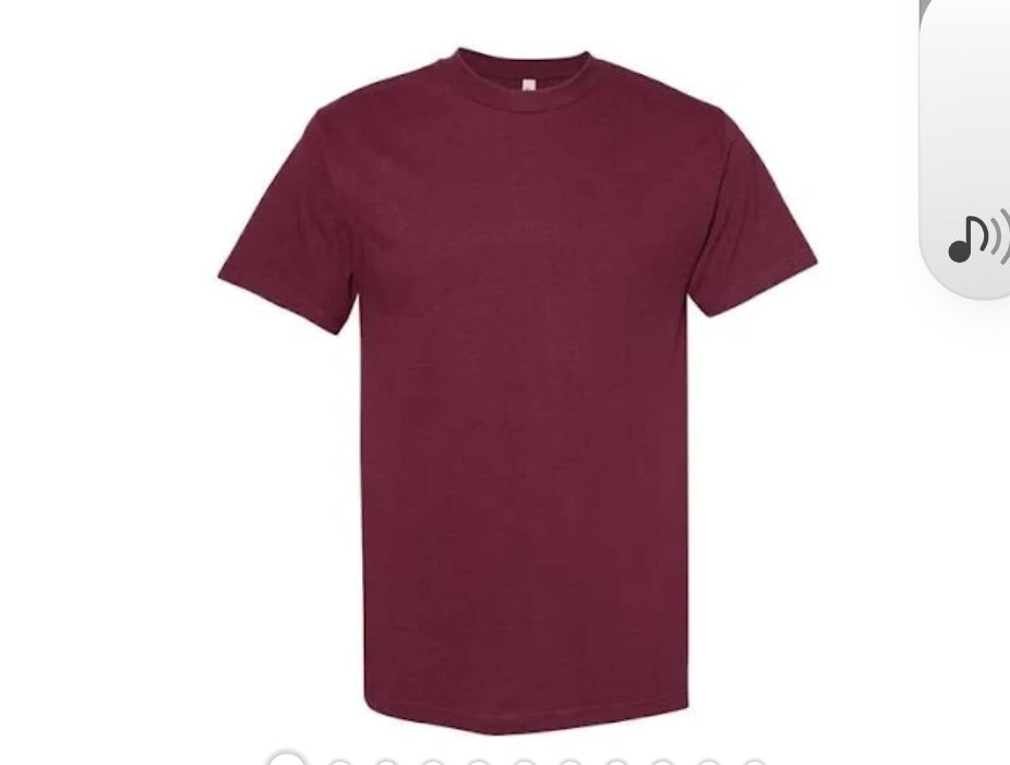 Maroon blank t-shirt