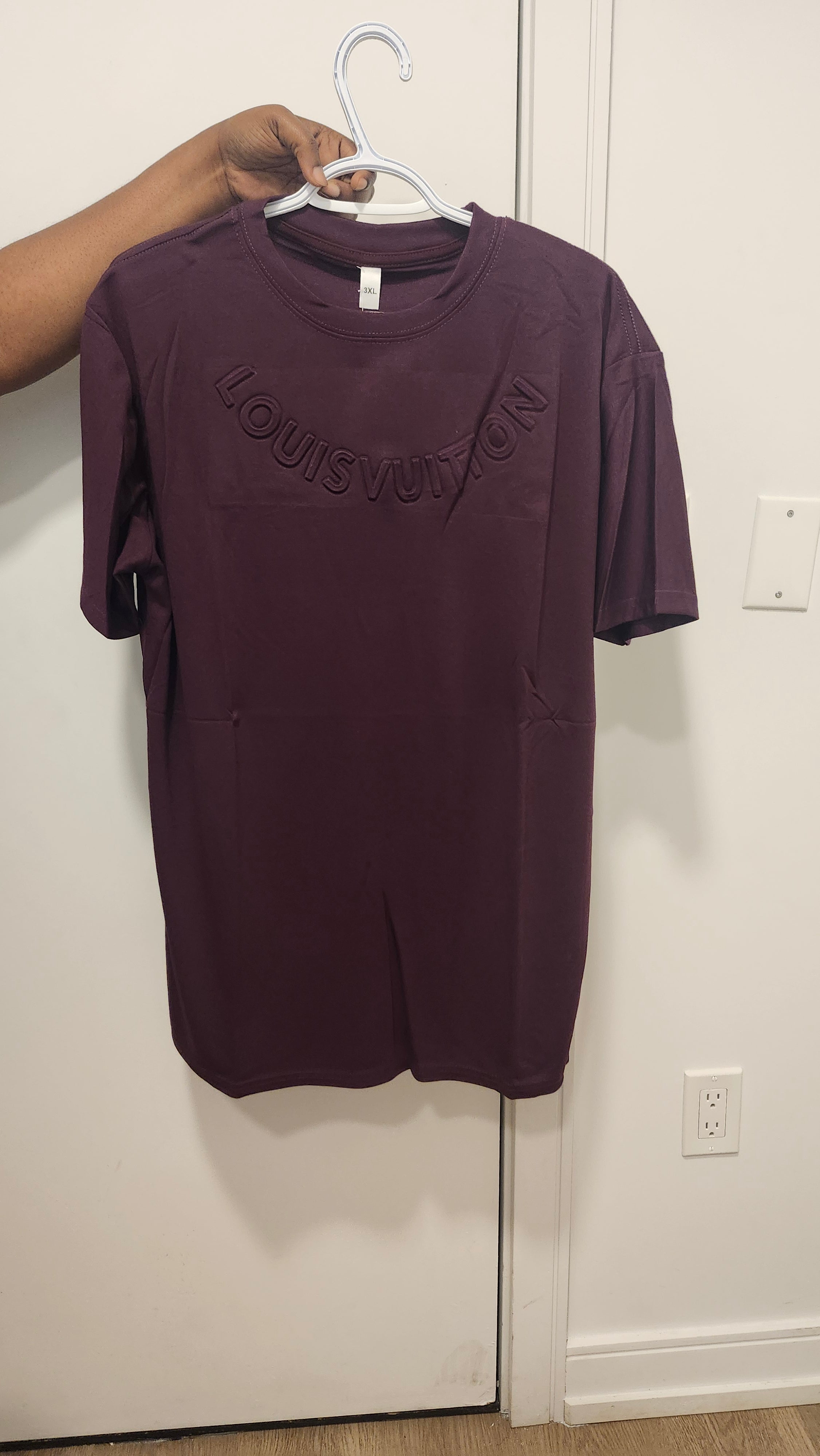 Embossed purple LV